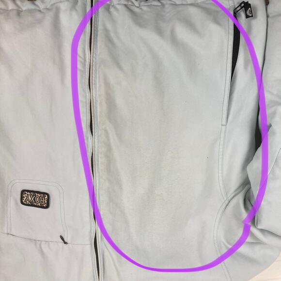 Roxy Hooded Jacket Women L Baby Blue Animal Print Lined Faux Fur Snow Ski Winter - Picture 11 of 14